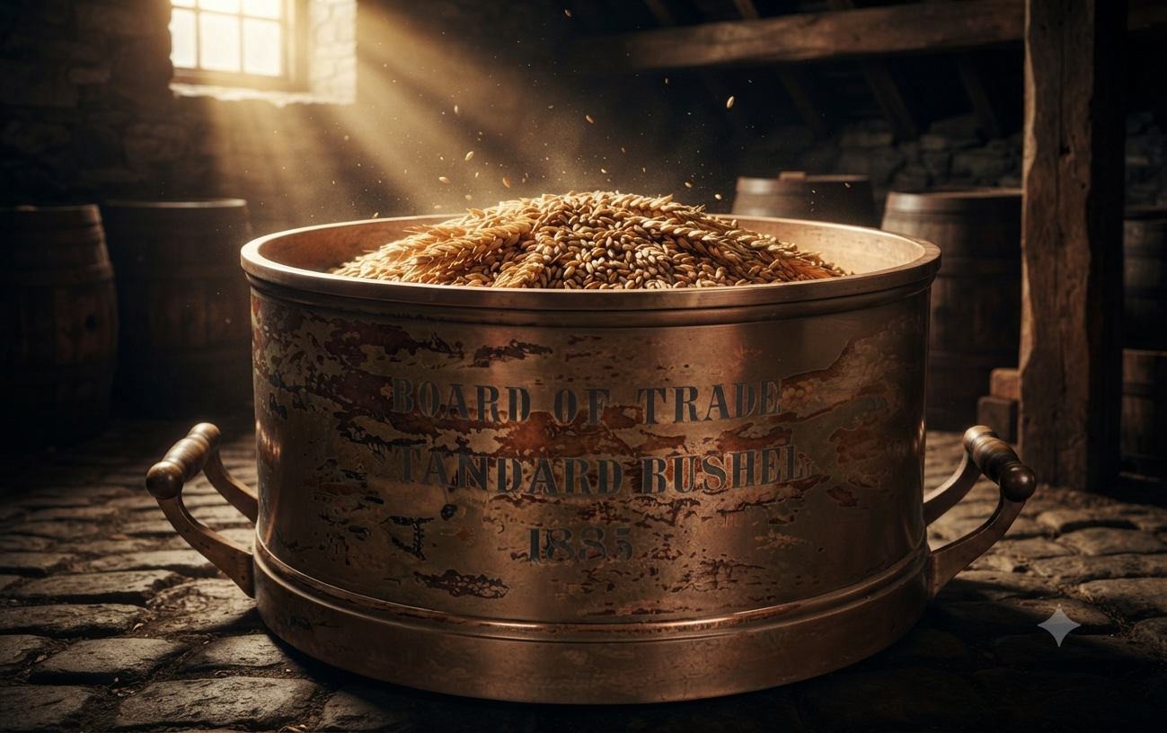 A historical Winchester Bushel standard in a treasury